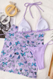 Fashion Sexy Print Frenulum Swimwears