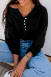 Casual Elegant Solid Buckle O Neck Tops