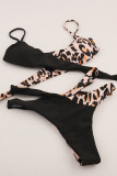 Fashion Sexy Patchwork Frenulum Swimwears