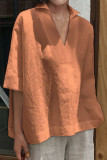 Fashion Celebrities Solid V Neck Tops