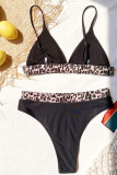 Fashion Sexy Leopard Split Joint Swimwears