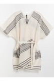 Fashion Vacation Striped Split Joint Swimwears Cover Up