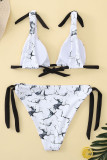 Fashion Sexy Print Frenulum Swimwears