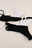 Fashion Sexy Patchwork Frenulum Swimwears