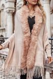 Casual Solid Tassel Split Joint Tops Sweater