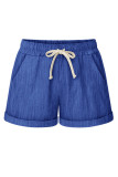 Fashion Casual Solid Frenulum Loose Mid Waist Bottoms