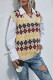 Fashion Work Plaid Split Joint V Neck Tops