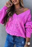 Fashion Casual Solid V Neck Tops