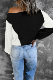 Street Color Lump Basic O Neck Tops