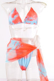 Fashion Sexy Tie Dye Frenulum Swimwears