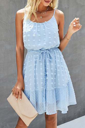 Fashion Sweet Solid Split Joint Spaghetti Strap Princess Dresses