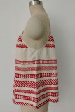 Fashion Casual Print Split Joint Spaghetti Strap Tops