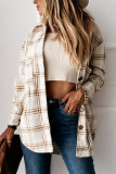 Fashion Sweet Adult Plaid Patchwork Split Joint Cardigan Turndown Collar Tops