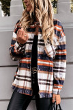 Fashion Daily Adult Plaid Cardigan Turndown Collar Tops