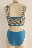 Fashion Simplicity Print Split Joint Swimwears