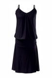 Casual Solid Fold V Neck A Line Dresses