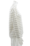 Casual Daily Striped Patchwork O Neck Tops
