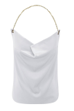 Fashion Casual Solid Chains Halter Tops