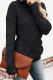 Fashion Casual Solid Split Joint Turtleneck Tops