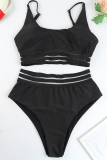 Vacation Solid Split Joint Swimwears
