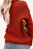 Fashion Casual Solid Split Joint Turtleneck Tops