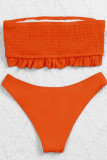 Fashion Simplicity Solid Split Joint Swimwears