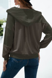 Fashion Casual Solid Split Joint Hooded Collar T-Shirts