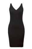 Elegant Solid Split Joint O Neck Long Sleeve Two Pieces