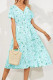 Fashion Simplicity Print Split Joint V Neck A Line Dresses