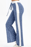 Fashion Casual Solid Split Joint Loose Mid Waist Straight Bottoms
