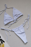 Fashion Vacation Print Split Joint Frenulum Swimwears