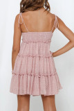 Fashion Bohemian Print Split Joint Spaghetti Strap Beach Dresses