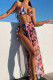 Fashion Vacation Print Split Joint Swimwears Three-piece Set