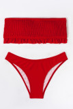 Fashion Simplicity Solid Split Joint Swimwears