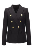Fashion Street Solid Turn-back Collar Outerwear