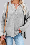 Fashion Casual Solid Split Joint O Neck Tops