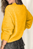 Casual Solid Lace Split Joint Buckle V Neck Tops