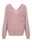 Casual Solid Split Joint Pocket V Neck Tops