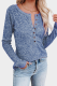 Casual Solid Split Joint Buttons O Neck Tops