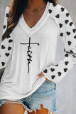 Fashion Casual Print Split Joint V Neck T-Shirts