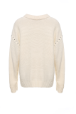 Casual Solid Split Joint  Contrast O Neck Tops