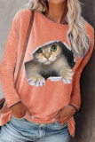 Casual Animal Print Basic O Neck Tops