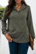 Fashion Casual Solid Split Joint V Neck T-Shirts