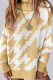 Fashion Casual Patchwork Turndown Collar Tops