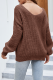 Casual Solid Split Joint Pocket V Neck Tops