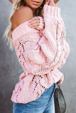 Casual Street Solid Split Joint Off the Shoulder Tops