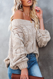 Casual Street Solid Split Joint Off the Shoulder Tops