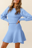 Fashion Celebrities Solid Patchwork O Neck A Line Dresses