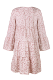 Casual Print Split Joint Flounce V Neck Cake Skirt Dresses