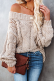 Casual Street Solid Split Joint Off the Shoulder Tops